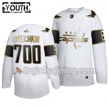Washington Capitals tröja Alexander Ovechkin 700 Goals Adidas 2019-2020 Vit Golden Edition Authentic - NHL Tröjor Barn Washington Capitals tröja Alexander Ovechkin 700 Goals Adidas 2019-2020 Vit Golden Edition Authentic - NHL Tröjor Barn
